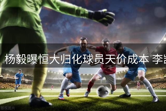 杨毅曝恒大归化球员天价成本 李凯尔费用相形见绌